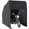 Skládací venkovní motocyklový kryt s oknem 345 x 135 x 191 cm Outsunny | černý