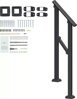 Zábradlí madlo pro 1–2 schody, schodišťové zábradlí pro seniory černé 680 mm FG-12