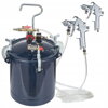 Tlaková nádoba na barvu VEVOR, 10l/2,5gal, tlaková nádoba na barvu s vzduchem, 1,5 mm + 4 mm, dvě trysky, dvě stříkací pistole pro průmysl, bytové dekorace, architekturu, stavebnictví, automobilové lakování, 60 PSI Max