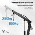Nakládací jeřáb  Pickup  do výšky 1770 mm, nosnost 500 kg a otočný věnec 360°, lanový naviják