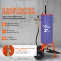 Mobilní pískovačka vysokotlaká tryskací nádrž 60-110 PSI, VEVO365 s dlouhou hadicí keramické trysky  | oranžová