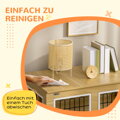 Klec pro psy omyvatelná polštářová přepravka pro psy 2 západky 90 cm x 58 cm x 65 cm přírodní + černá + bílá