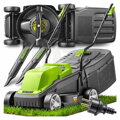 Elektrická sekačka na trávu 32 cm 2200 W Mega VÝKONNÁ 2x NŮŽ Velký koš Agreeno AG021