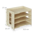 Organizér na dopisy dokumenty z MDF se 3 přihrádkami