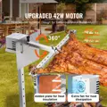 Elektrická grilovací souprava s rožněm délka 118cm, nosnost 40 kg, automatický motor 42W, nerezová ocel s tepelným štítem VEVO356