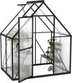 Hliníkový skleník na rajčata zeleninu polykarbonát , 125 x 180 x 195 cm, 2,25 m², s vyztuženou základnou  YRHome 095