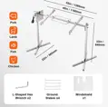 Elektrická grilovací souprava s rožněm délka 118cm, nosnost 40 kg, automatický motor 42W, nerezová ocel s tepelným štítem VEVO356