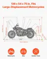 Skládací venkovní motocyklový kryt s oknem 345 x 135 x 191 cm Outsunny | černý