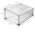 Skleník 100x60x40 cm s polykarbonátovým hliníkovým rámem