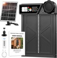 Hliníková automatická kuřecí dvířka, solární elektrická kuřecí dvířka s velkým displejem, světelným senzorem, časovačem, dálkovým ovládáním