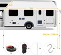 Markýza  pro obytné vozy 300 x 200 cm s teleskopickými tyčemi 95–230 cm UV 50+ UV ochrana 6000 mm voděodolnost
