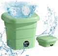 Přenosná pračka 4,5 l, mini pračka, skládací, s odtokovým košem, 3 režimy praní, na spodní prádlo, ponožky, pro domácnost, karavan, na cesty energetická třída A