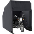 Skládací venkovní motocyklový kryt s oknem 345 x 135 x 191 cm Outsunny | černý