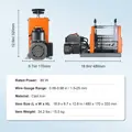 Automatický odizolovač drátů, elektrický odizolovač drátů 0,06 až 0,98 palce, 60 W, loupačka drátů s hloubkovou referencí, 6 kulatých a 1 plochý kanál pro recyklaci mědi VEVO78UA