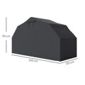  Motocyklový kryt Skládací Outdoorový Motocyklový kryt Vodotěsný Winterproof XXL 345cmx135cmx191cm Černá
