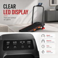 Skládací běžecký pás UMAY U18F se sklonem 10 %, 3,0 HP, 136 kg, LED |černá