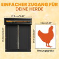 Automatická dvířka do kurníku solární s bezdrátovým ovládáním - LCD displej, časovač a světelný senzor - Foxproof 26