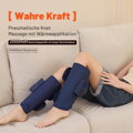 Masážní přístroj na lýtka a nohy s tlakovým vzduchem - bezdrátový, 3 masážní režimy, 3D teplo s inteligentním termostatem, 6úrovňový EMS nízkofrekvenční pulz a vibrace BeSokar | Modrá