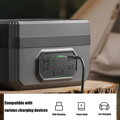 Elektrický obědový box, dobíjecí s baterií 21000 mAh, vyjímatelná vnitřní nádoba z nerezové oceli o objemu 1,2 litru, nepropustný obědový box pro kancelář/cestování/piknik/kempování