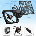 Solární ventilátor, 15W vodotěsná sada solárního ventilátoru s dvojitým stejnosměrným ventilátorem pro malé kurníky, skleníky, kůlny, boudy pro domácí mazlíčky, odsávání oken