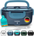 Elektrický obědový box TRAVELISIMO 80W 1,5 l, elektrický obědový box 3 v 1, ohřívání jídla na cesty 12 V/24 V/220 V, do práce, do auta, do nákladního auta