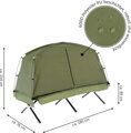 Kempinkové lehátko  se stanem 190 x 80 cm  600D Polyester rybářské lehátko