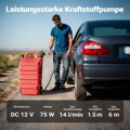 Mobilní palivová nádrž 60 l s 12V čerpadlem, palivová nádrž na naftu a benzín, přenosný kanystr na palivo