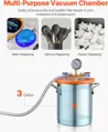 Sada vakuové komory o objemu 3 galony a vývěvy 3,5 CFM, jednostupňová vývěva, odplyňovací pryskyřice a silikonové epoxidy, hadice o délce 4,92 stopy VP125