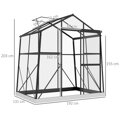 Polykarbonátový skleník Cold Frame Odolný vůči povětrnostním vlivům 192 x 131 x 203 cm 