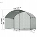 Výběh pro drůbež  kovový, klec pro slepice , 3x2x2m / 6m2 FIVMEN