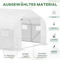 Zahradní skleník fóliovník dveře na zip 4,45 x 3 x 2,05 m
