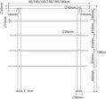Schodišťové zábradlí nerezové 120cm 4 vzpěry