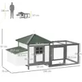 Kurník Strend Pro – pro drůbež, se střechou 196 × 76,5 × 98 cm