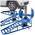 Nájezdová rampa s hydraulickým zvedákem