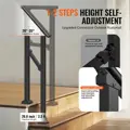 Zábradlí madlo pro 1–2 schody, schodišťové zábradlí pro seniory černé 680 mm FG-12