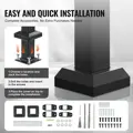 Zábradlí madlo pro 1–2 schody, schodišťové zábradlí pro seniory černé 680 mm FG-12