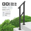 Zábradlí madlo pro 1–2 schody, schodišťové zábradlí pro seniory černé 680 mm FG-12