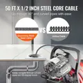 Čistič odpadů VEVOX 15,2 m x 1,2 cm, ruční podávání kanalizačního šneku - s kolečky, 4 řeznými zuby a vzduchem aktivovaným nožním spínačem pro potrubí o průměru 2" až 4