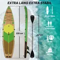 Paddleboard Outsunny 335 cm, sada SUP prkna s kajakovým sedákem, nastavitelným dvojitým pádlem a popruhem na nohy