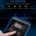 Crossový trenažér HOMCOM eliptický trenažér s 8 úrovněmi magnetického odporu rotoped s LCD monitorem
