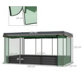 Vyvýšený záhon  s ochrannou sítí proti ptákům a krytem 230x110x110 cm