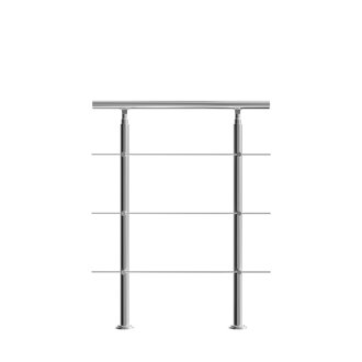 Zábradlí na schodiště nerez 80cm 3 vzpěry