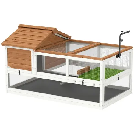 Želví domek, 2patrový terárium, objímka pro lampu, klec pro malá zvířata,PAWHUT | oranžová