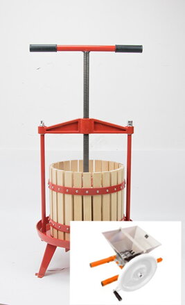 Lis na ovoce rámový 12l plus mlýnek drtič na ovoce 7l lux plus FP7 | červená Lis na ovoce rámový 12l plus mlýnek drtič na ovoce 7l lux plus FP7 | červená