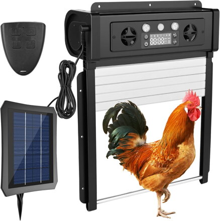 Automatická kuřecí dvířka s časovačem a světelným senzorem Dreamhigh Automatická kuřecí dvířka s časovačem a světelným senzorem Dreamhigh