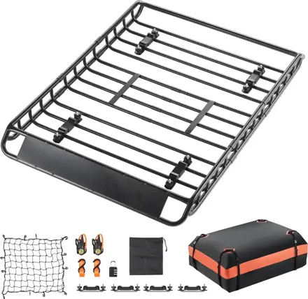 Zahrádka na auto plus box na zavazadla set 1300x910x105mm VEVO345 |černá