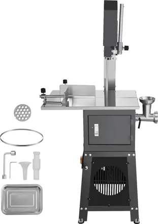 Elektrická pásová pila na maso, nerezová ocel, tloušťka řezu 7,09", na vepřové, hovězí a další maso 550W |  JG-250