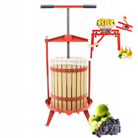 Lis na ovoce rámový 18l bukový, plus mlýnek na ovoce se stojanem 7l HON9250 Lis na ovoce rámový 18l bukový, plus mlýnek na ovoce se stojanem 7l HON9250