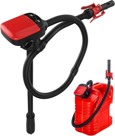Palivové přečerpávací čerpadlo YaoFaFa se senzorem automatického zastavení, olejové odsávací čerpadlo, elektrické přečerpávací čerpadlo kapalin se 3 adaptéry, kanystrové čerpadlo naftového čerpadla s hadicí 2,4 GPM