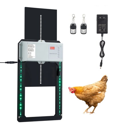 Automatická dvířka do kurníku 2 IN 1 se světly